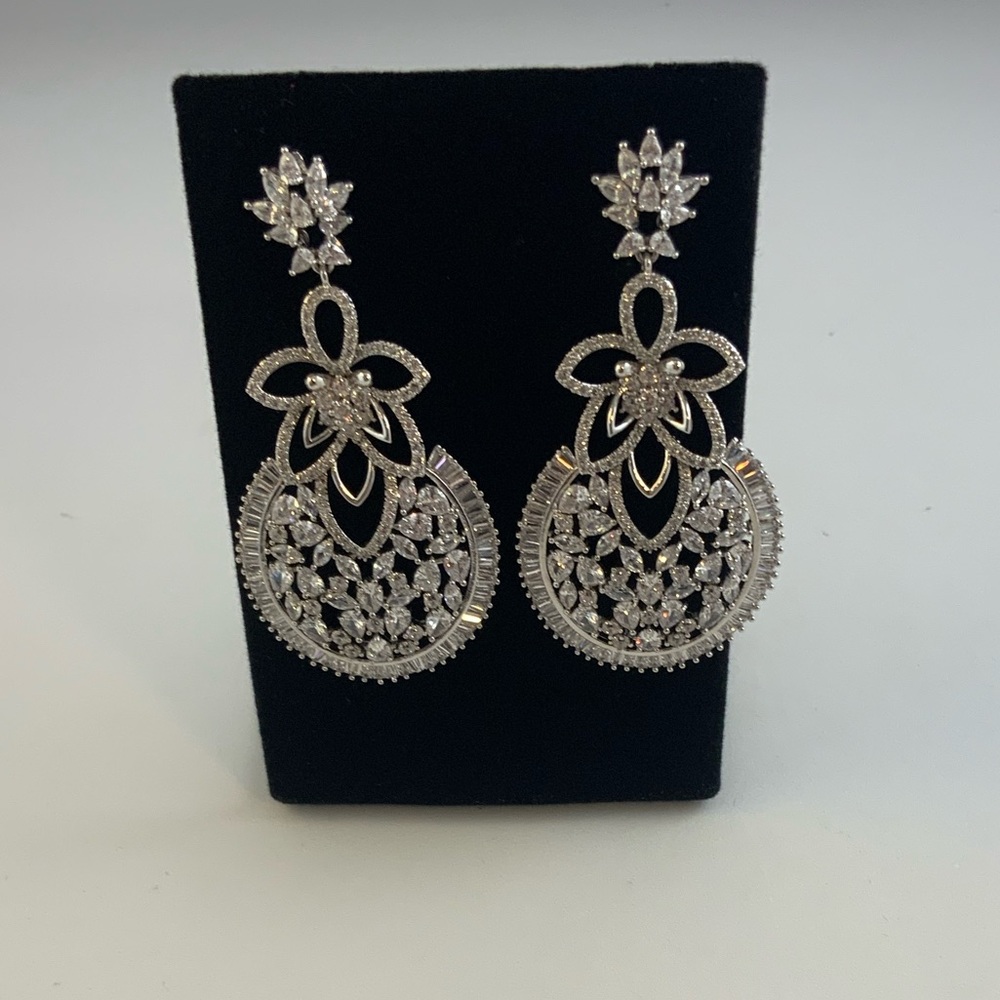 7ct Multi Stone Dangle Earrings - Picture 5 of 9